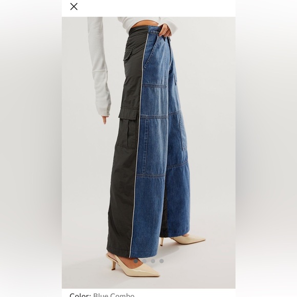 Ksubi size 25Baggy Nylon splice jeans